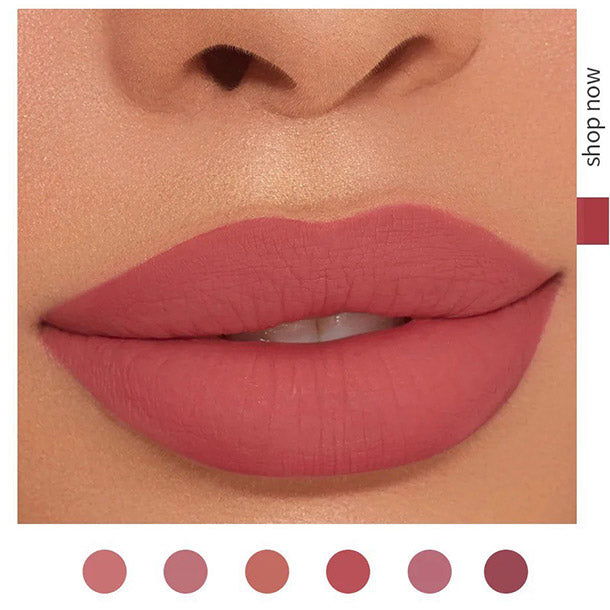 Seti me 6 buzëkuqë  Mat nuanca të ndryshme 💋 Rezistent ndaj ujit